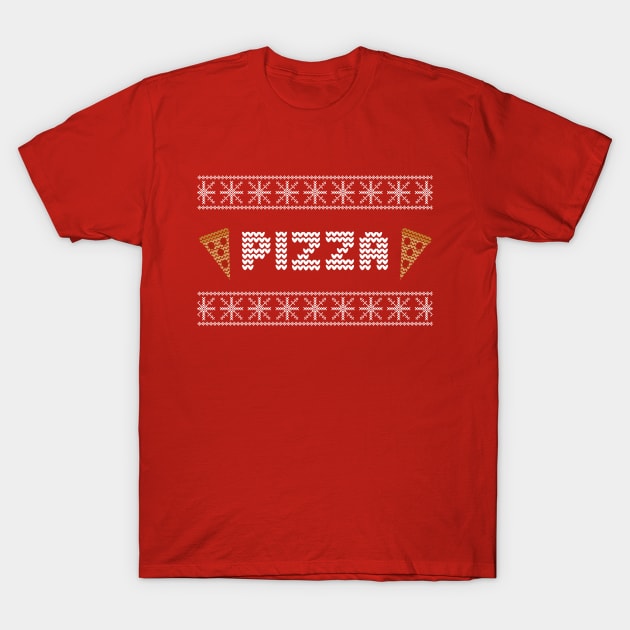 Christmas Pizza T-Shirt by LunaMay